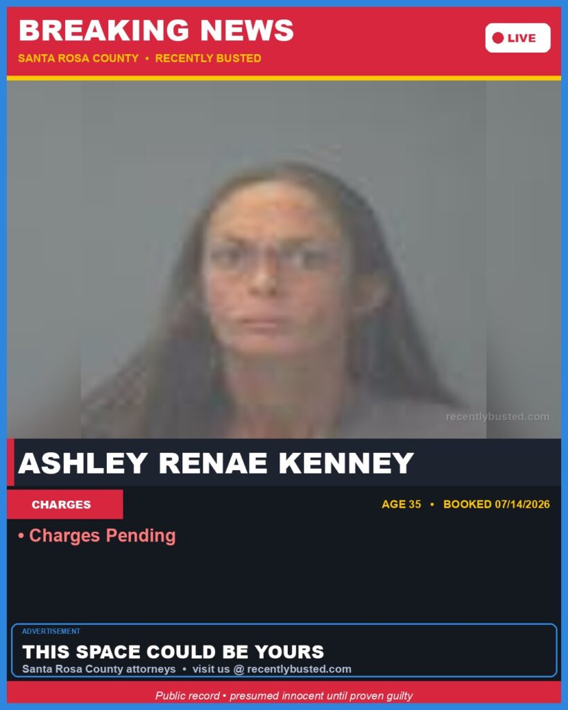 Ashley Renae Kenney — arrest record card, Mugshot Hottie