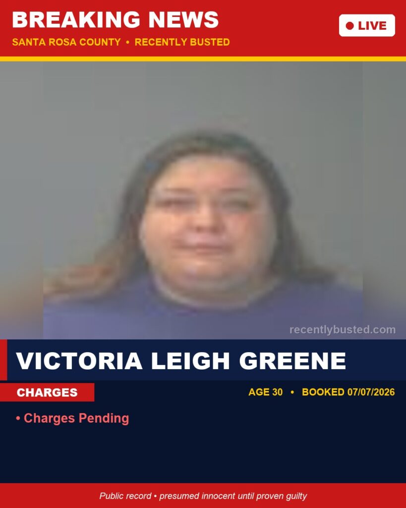 Arrest report - Victoria Leigh Greene