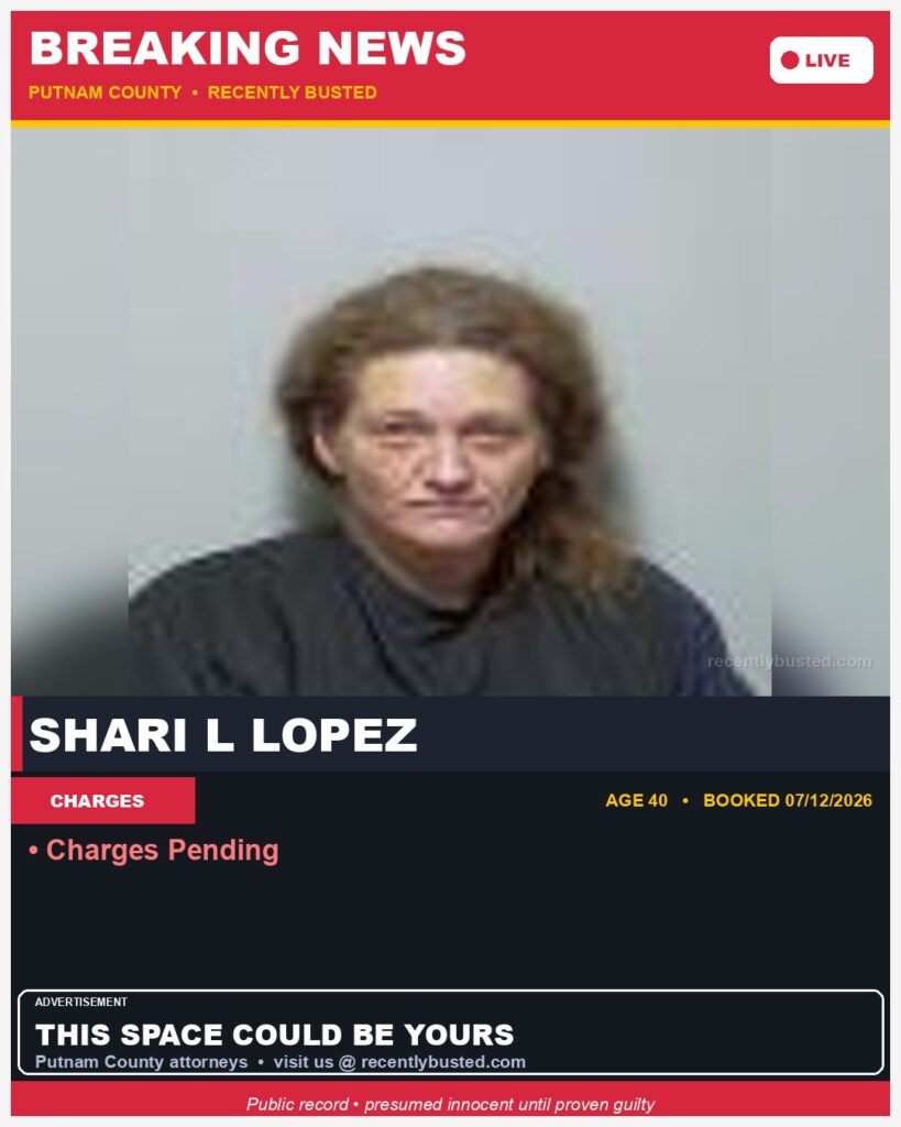 Arrest report - Shari L Lopez