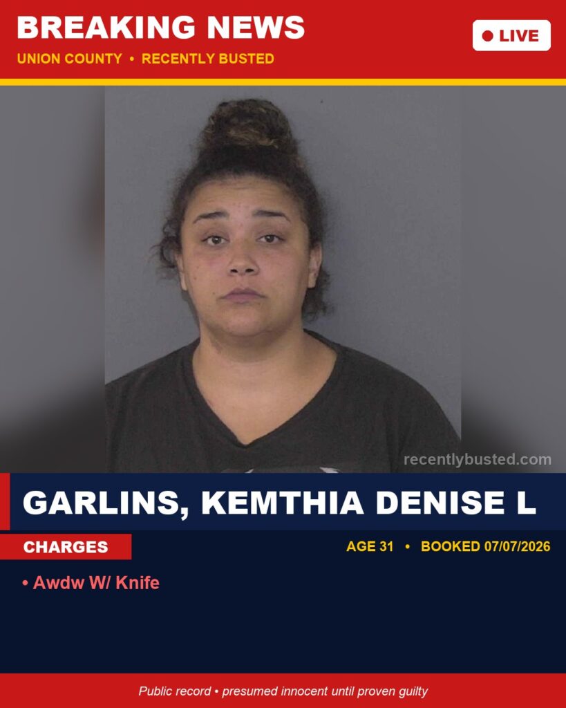 Arrest report - GARLINS, KEMTHIA DENISE L