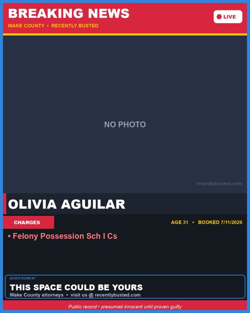 Arrest report - OLIVIA AGUILAR