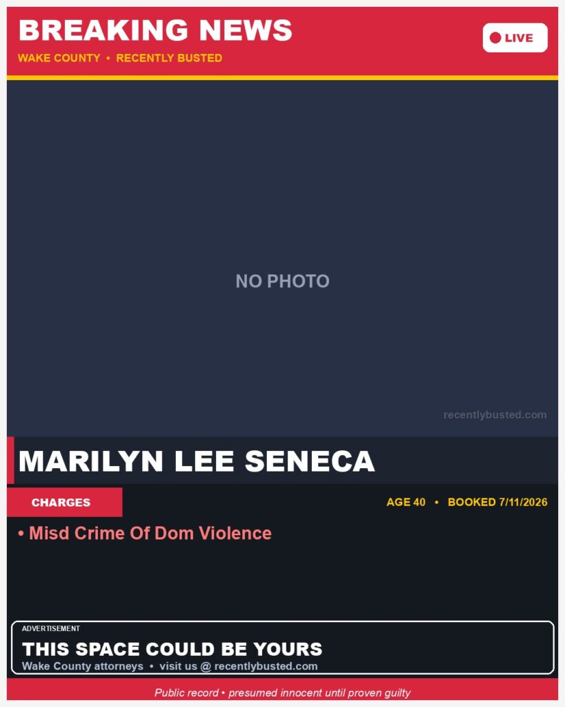 Arrest report - MARILYN LEE SENECA