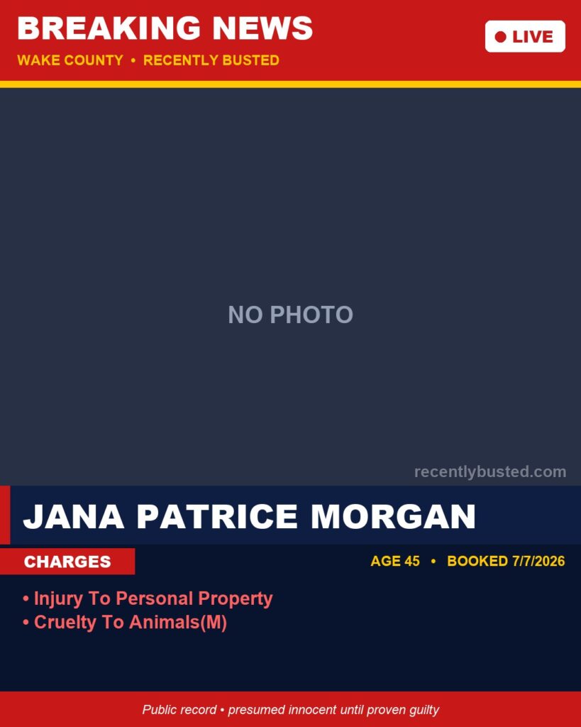 Arrest report - JANA PATRICE MORGAN