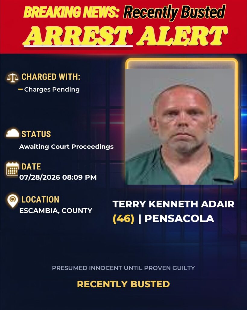 Arrest report — Terry Kenneth Adair