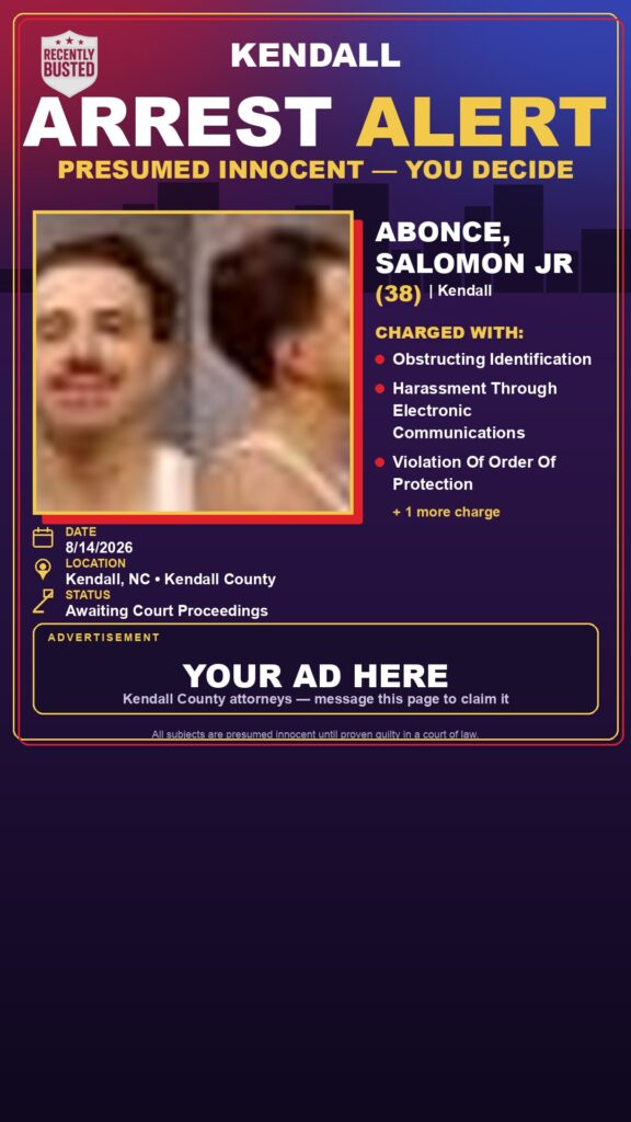 Arrest report — ABONCE, SALOMON JR