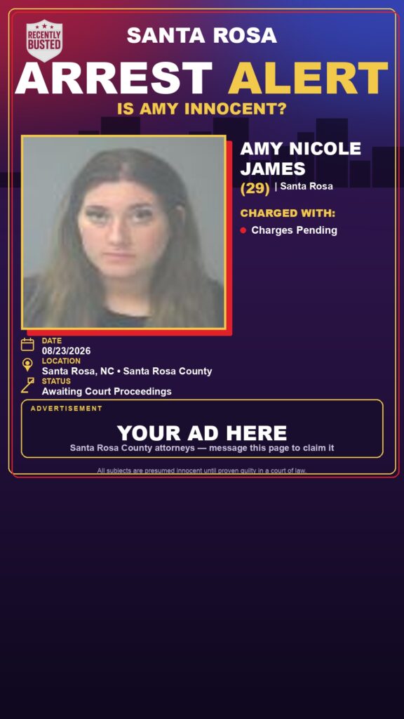 Arrest report - Amy Nicole James
