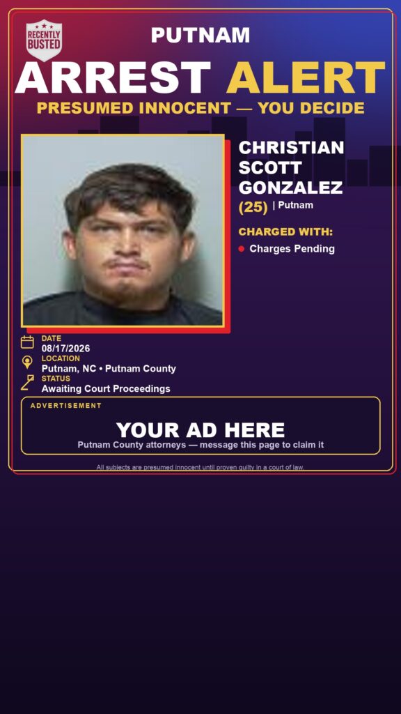 Arrest report - Christian Scott Gonzalez
