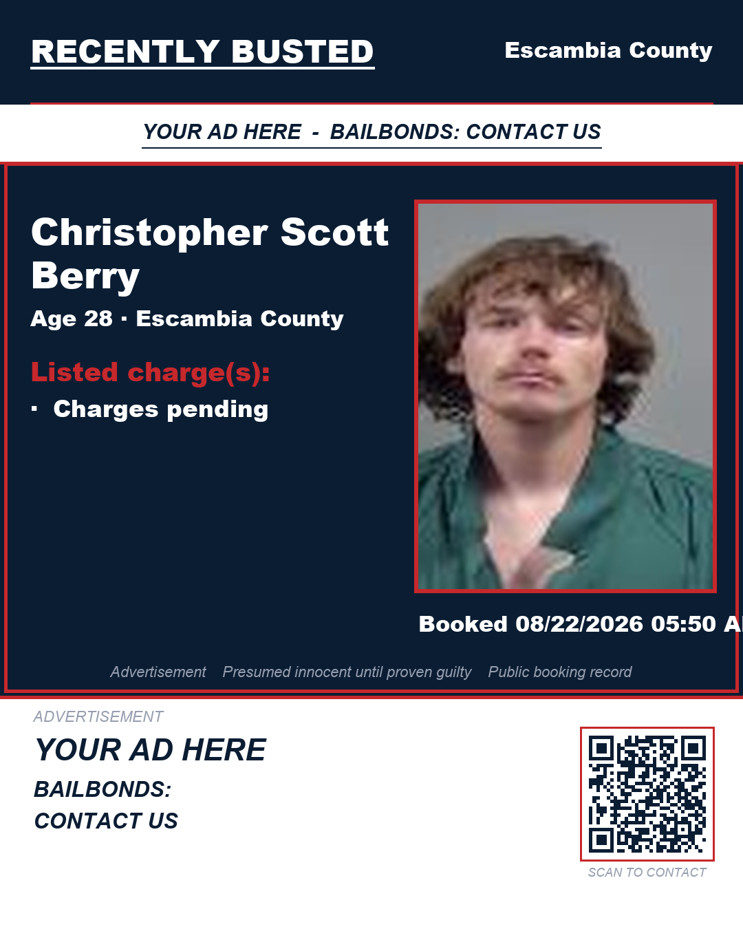 Arrest report - Christopher Scott Berry
