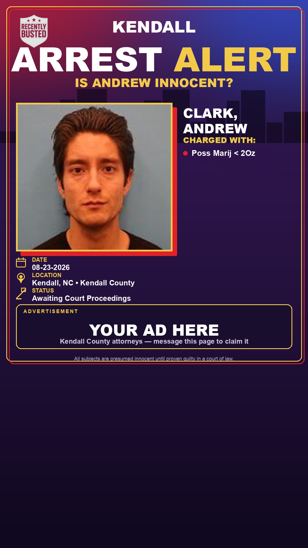 Arrest report - Clark, Andrew