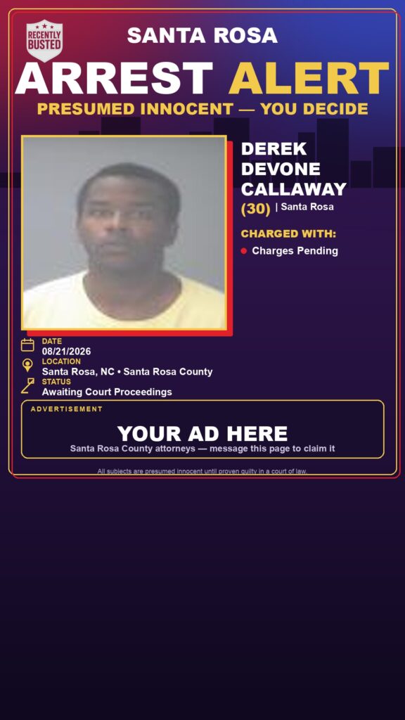 Arrest report — Derek Devone Callaway