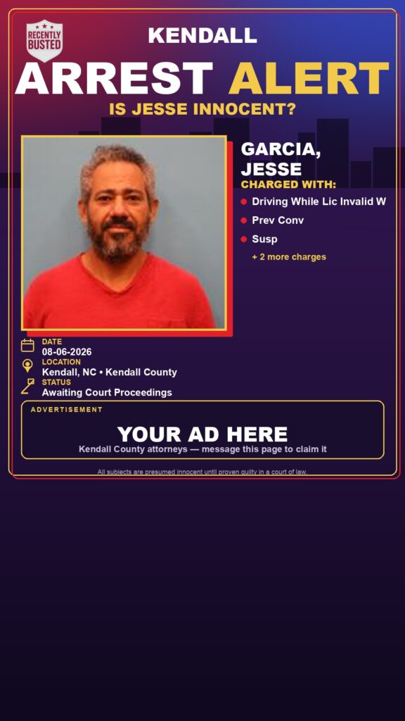 Arrest report — Garcia, Jesse