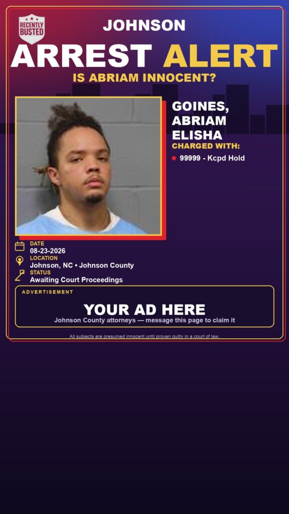 Arrest report — GOINES, ABRIAM ELISHA
