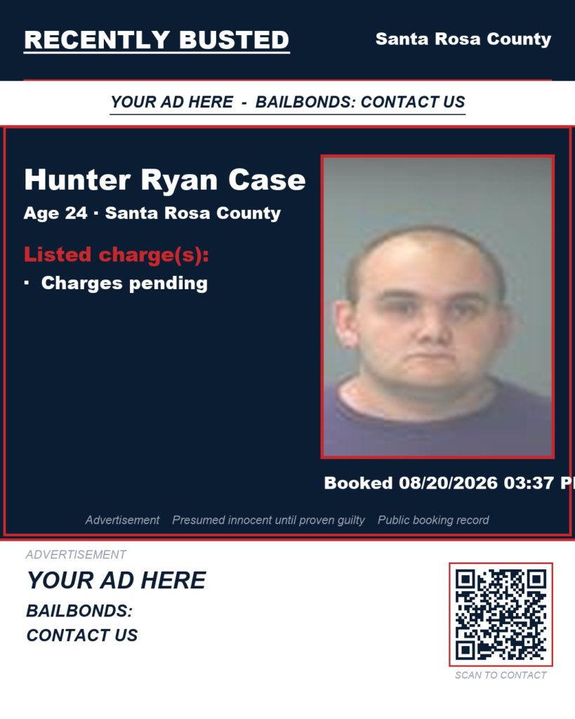 Arrest report — Hunter Ryan Case