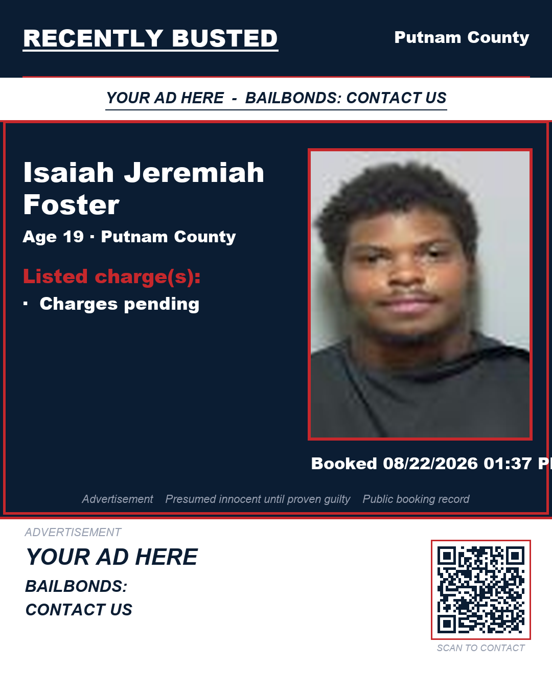 Arrest report - Isaiah Jeremiah Foster