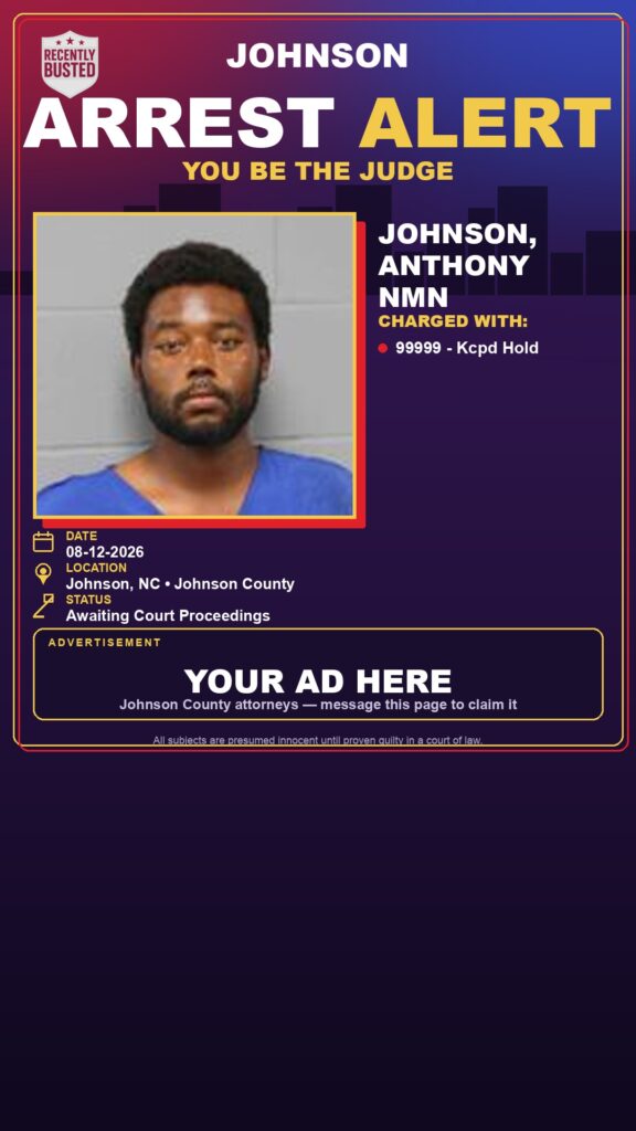 Arrest report — JOHNSON, ANTHONY NMN