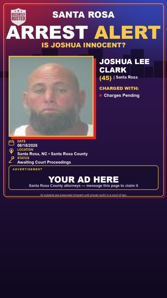 Arrest report — Joshua Lee Clark