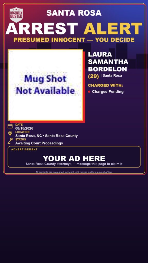 Arrest report - Laura Samantha Bordelon