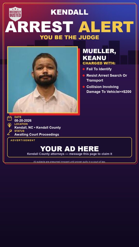 Arrest report - Mueller, Keanu