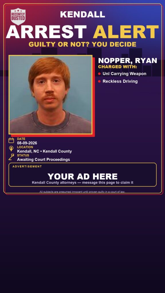 Arrest report — Nopper, Ryan