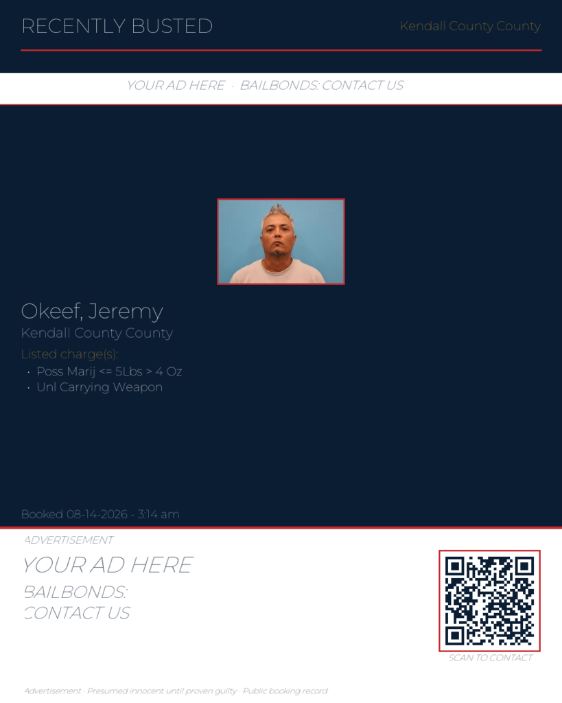 Arrest report — Okeef, Jeremy
