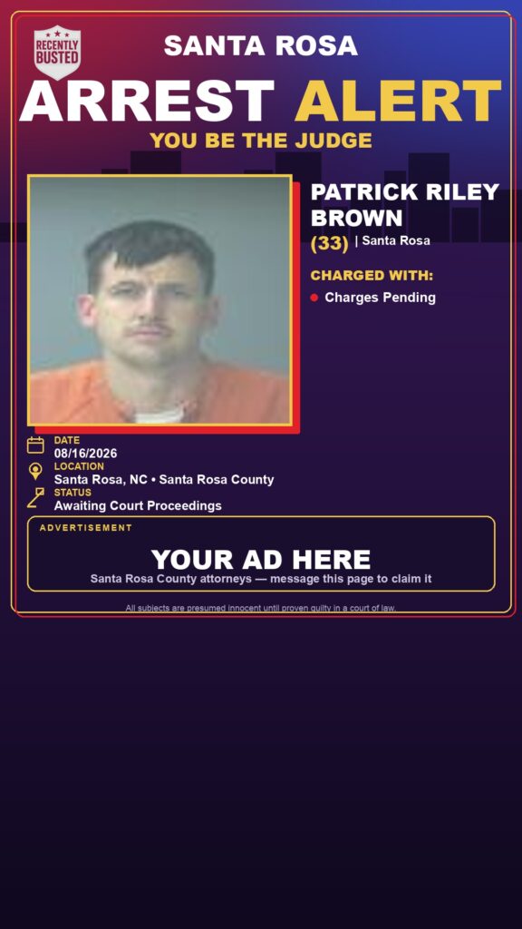 Arrest report - Patrick Riley Brown