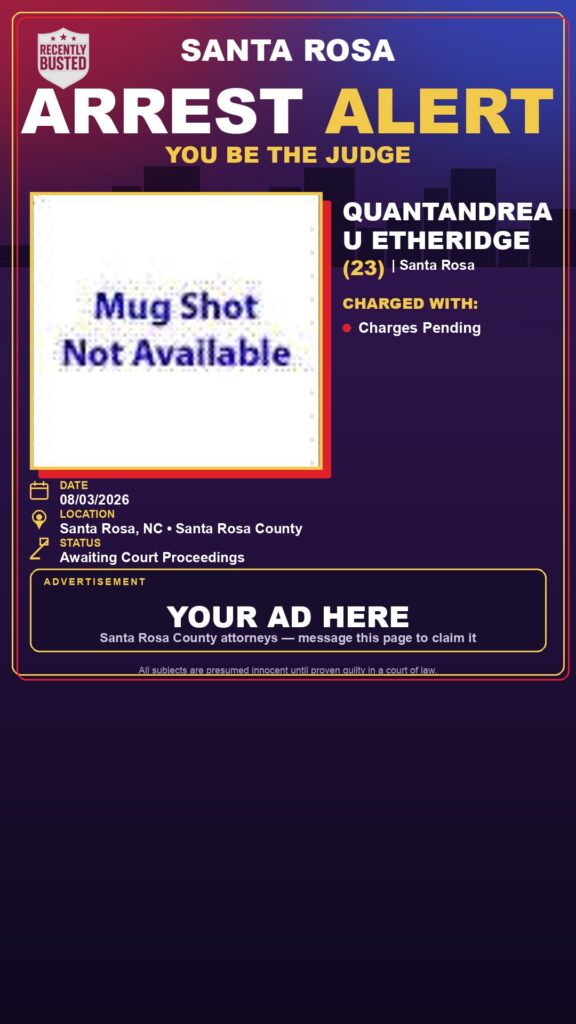 Arrest report - Quantandrea U Etheridge