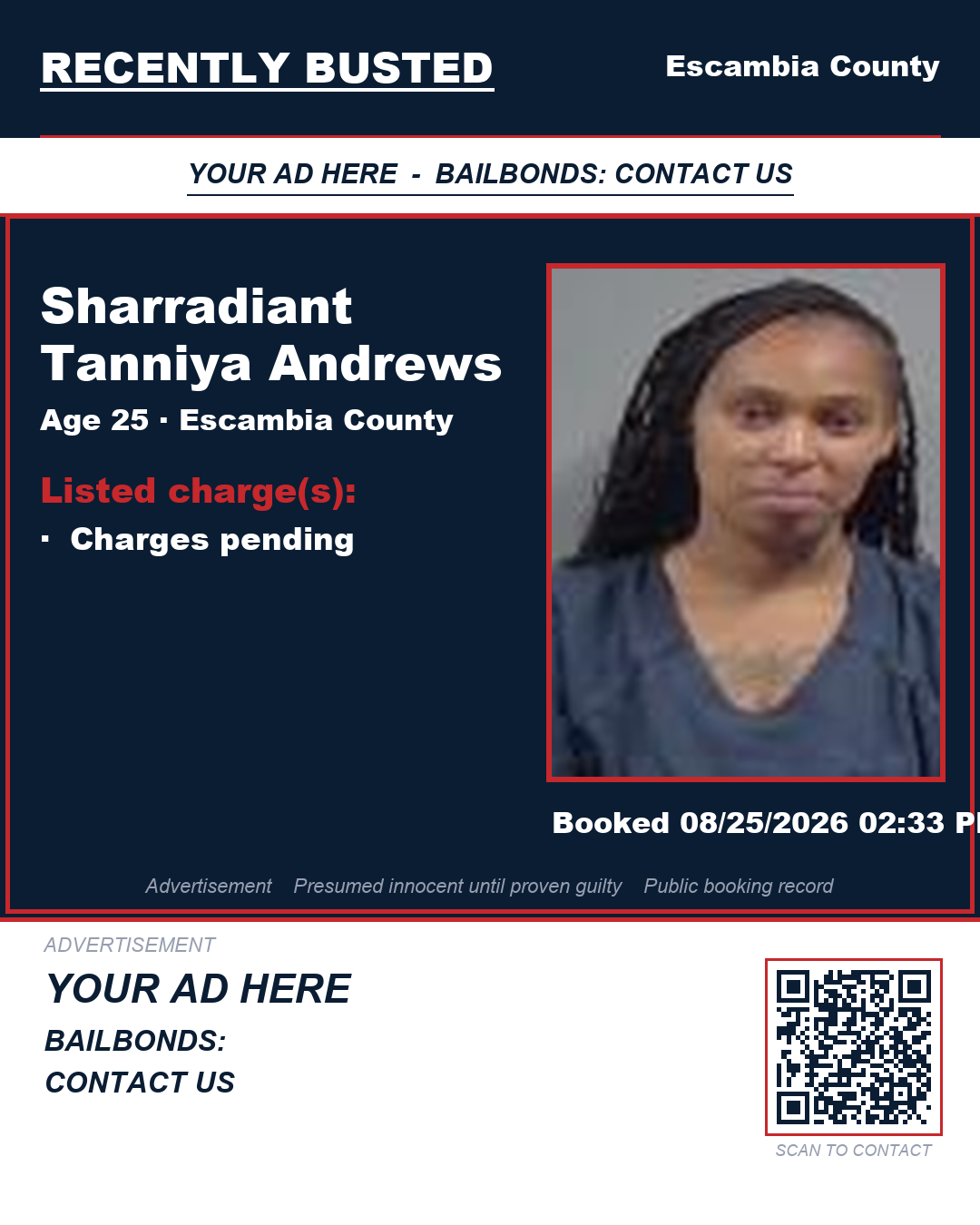 Arrest report - Sharradiant Tanniya Andrews