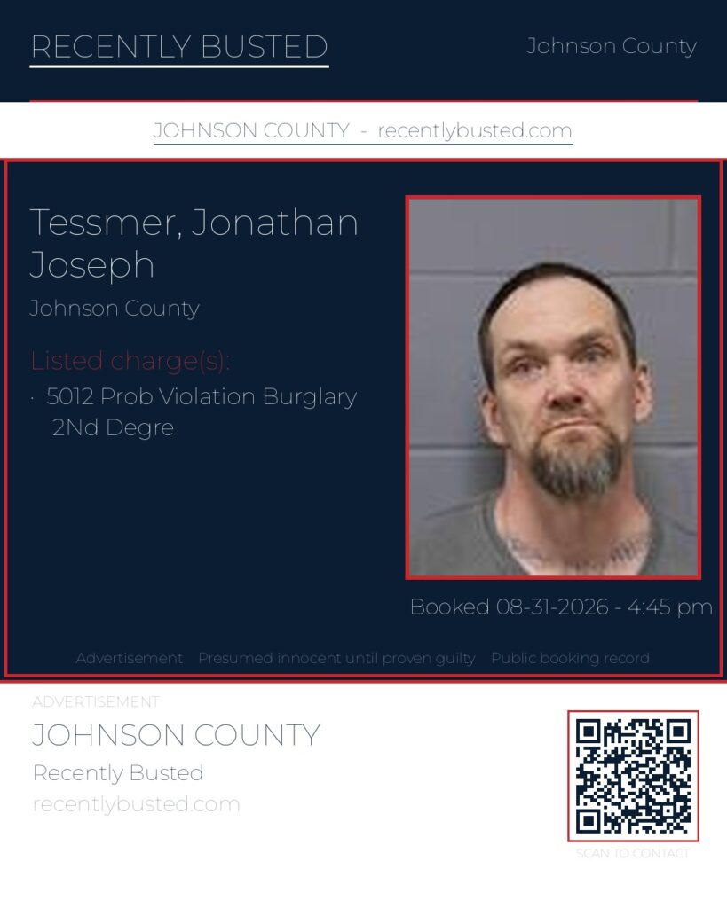 TESSMER, JONATHAN JOSEPH — arrest record card, Missouri