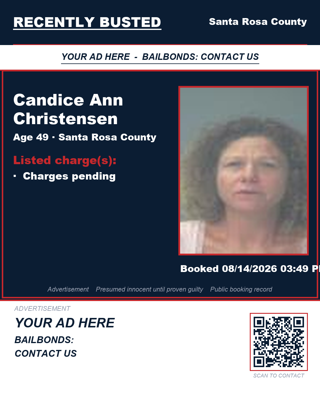 Arrest report - Candice Ann Christensen