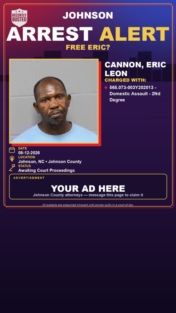 Arrest report — CANNON, ERIC LEON