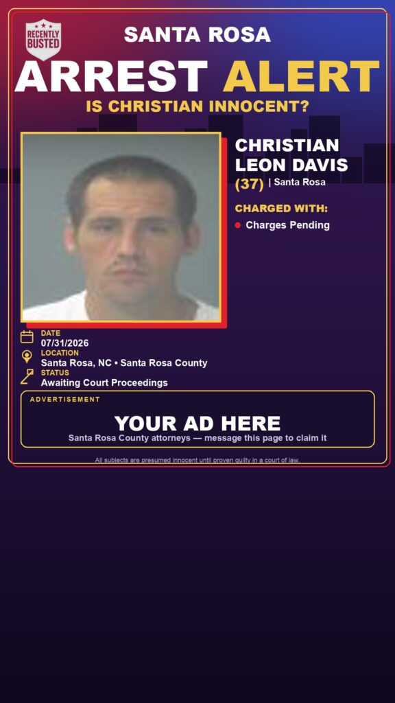 Booking photo of Christian Leon Davis