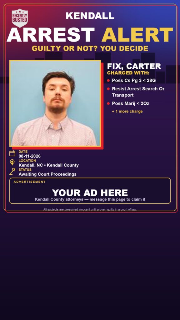 Arrest report — Fix, Carter