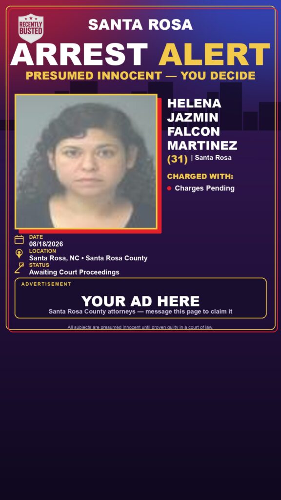 Arrest report - Helena Jazmin Falcon Martinez