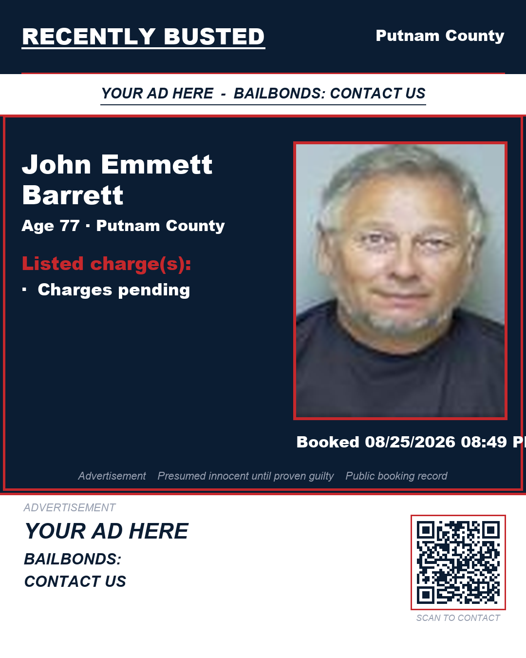 Arrest report - John Emmett Barrett