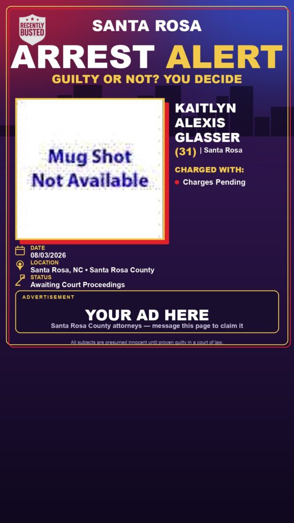 Arrest report - Kaitlyn Alexis Glasser