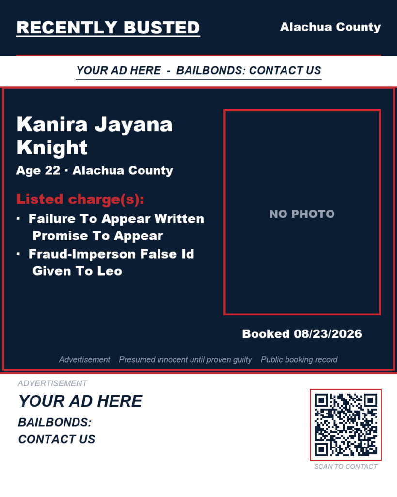 Arrest report - Kanira Jayana Knight
