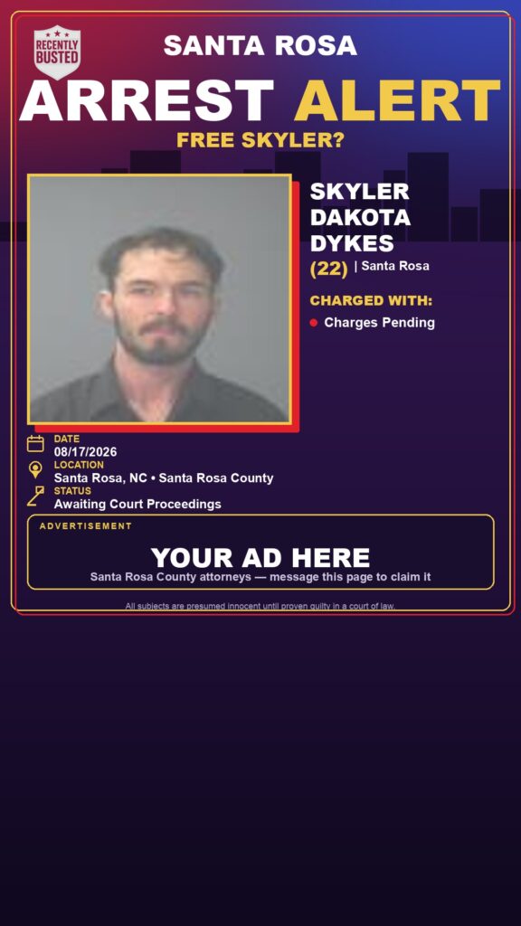 Arrest report - Skyler Dakota Dykes