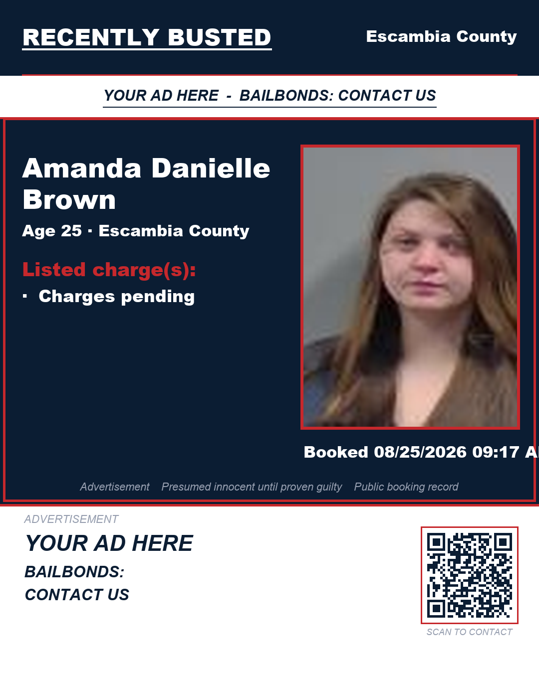 Arrest report - Amanda Danielle Brown
