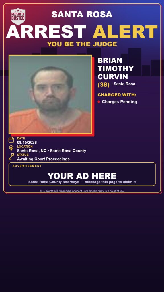 Arrest report - Brian Timothy Curvin