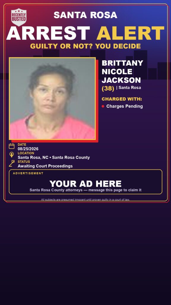 Arrest report - Brittany Nicole Jackson