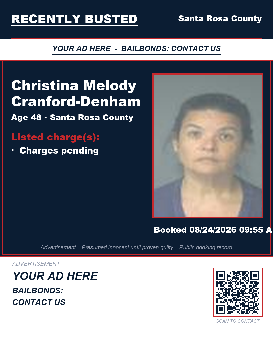 Arrest report - Christina Melody Cranford-Denham