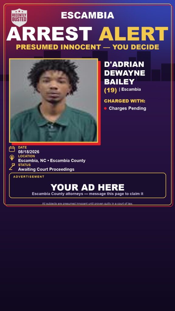 Arrest report - D’Adrian Dewayne Bailey