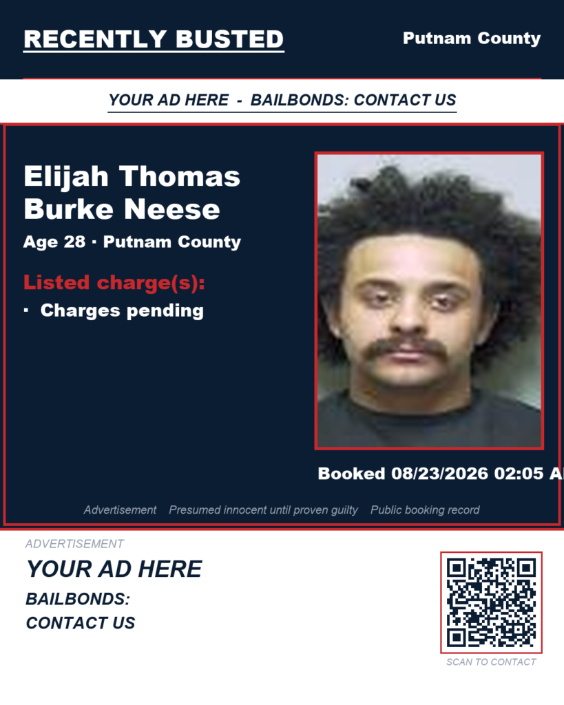 Arrest report - Elijah Thomas Burke Neese