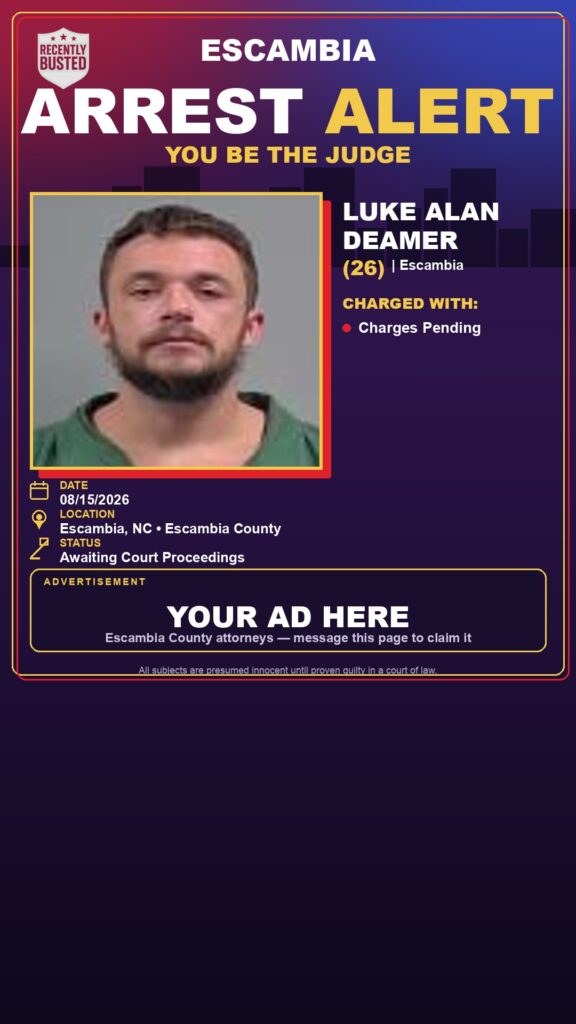 Arrest report - Luke Alan Deamer