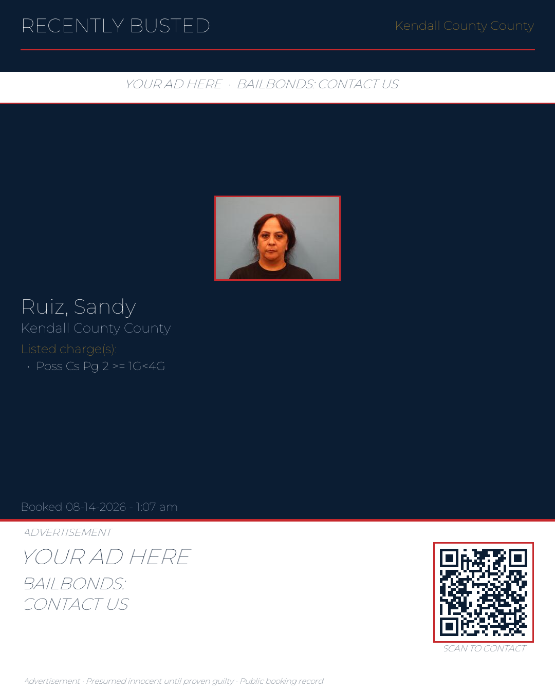 Arrest report - Ruiz, Sandy