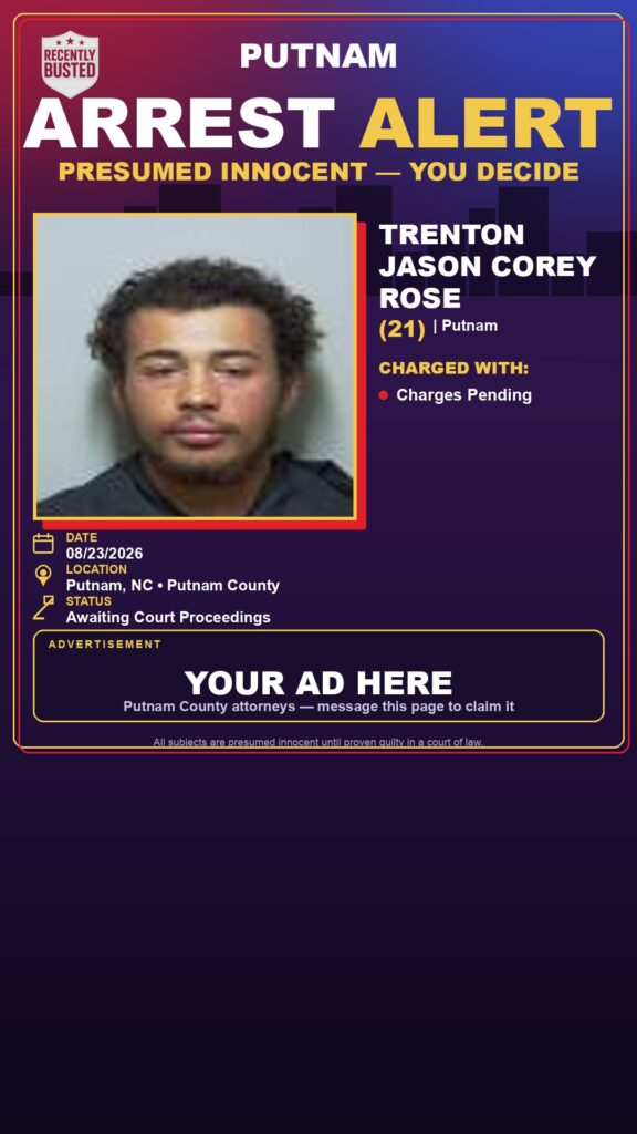 Arrest report - Trenton Jason Corey Rose