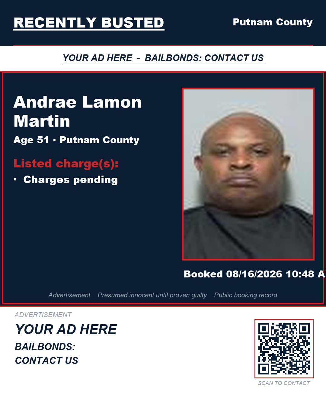 Arrest report - Andrae Lamon Martin