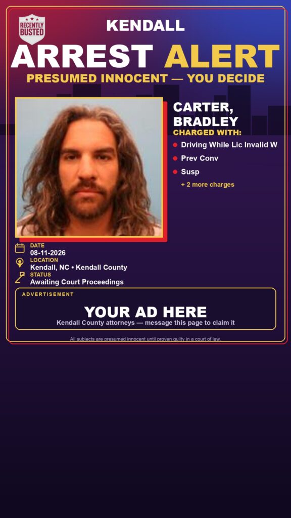 Arrest report — Carter, Bradley