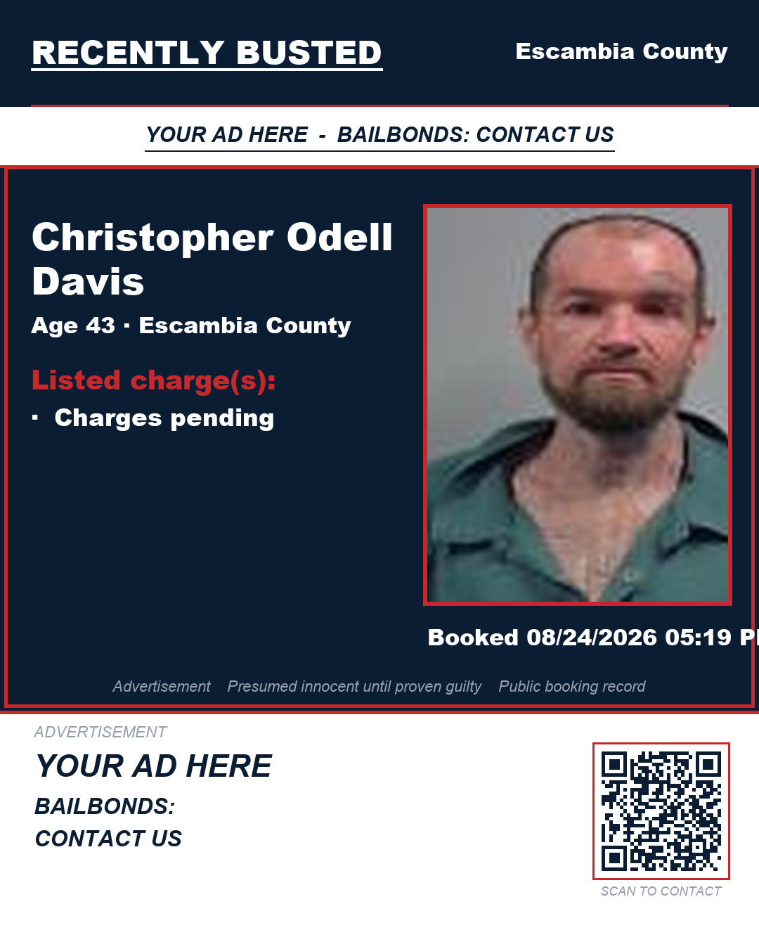 Arrest report - Christopher Odell Davis