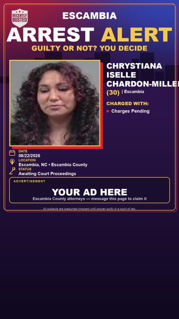 Arrest report - Chrystiana Iselle Chardon-Miller